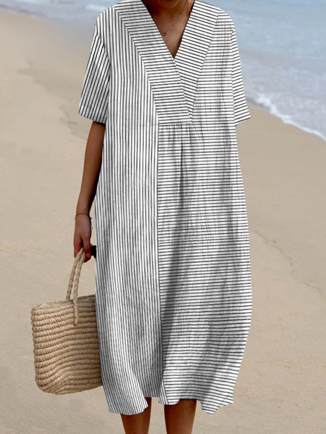 Sandra | De Moderne Streep Jurk