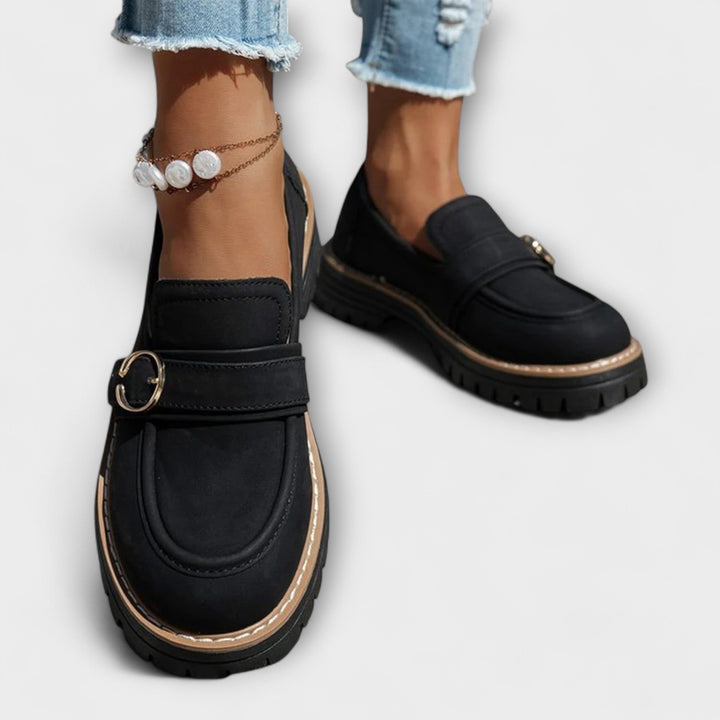 Lora | Casual Moccasins met Ronde Neus