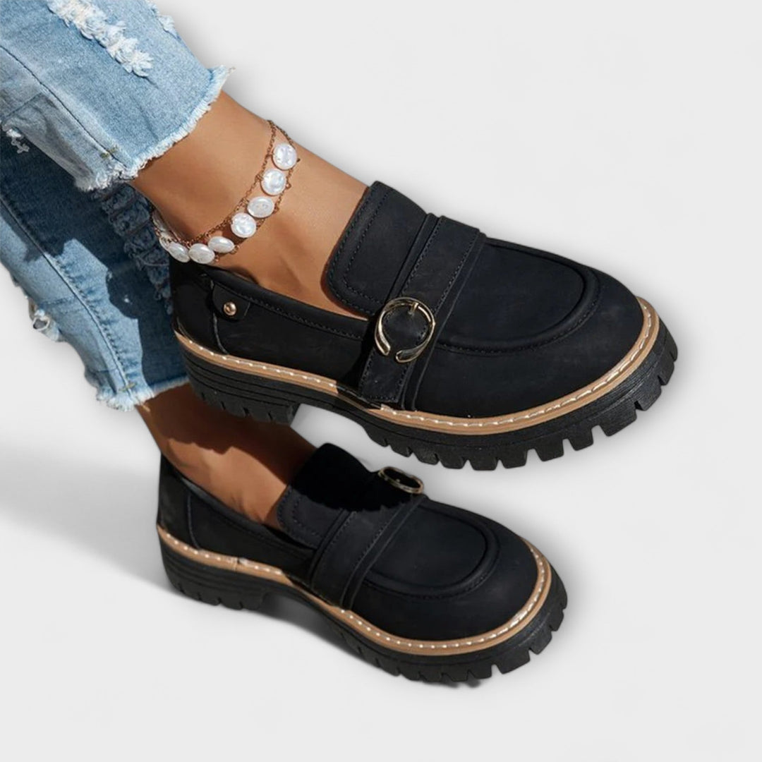 Lora | Casual Moccasins met Ronde Neus
