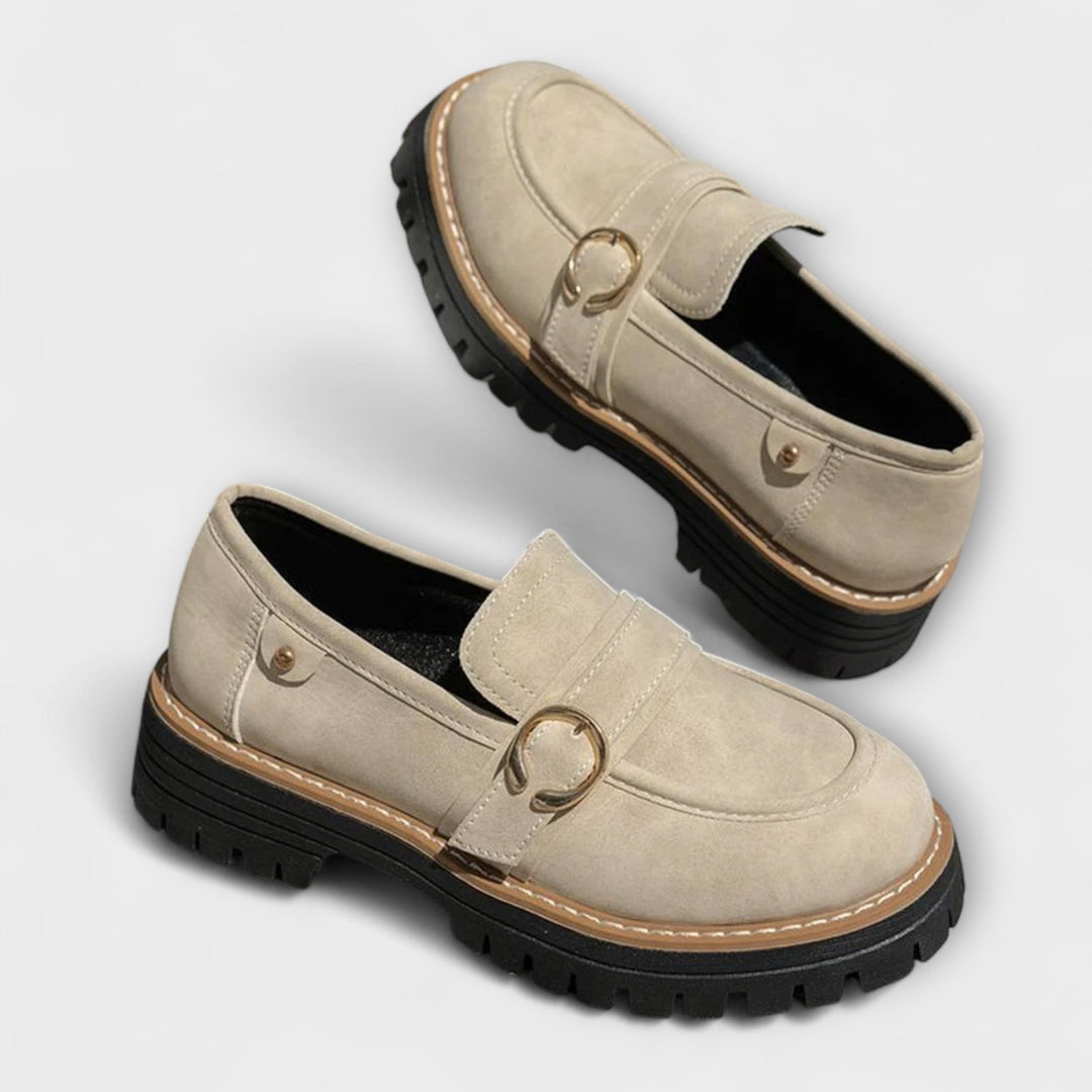 Lora | Casual Moccasins met Ronde Neus