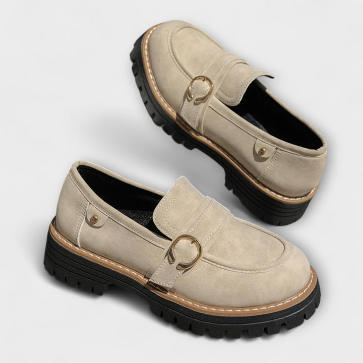 Lora | Casual Moccasins met Ronde Neus