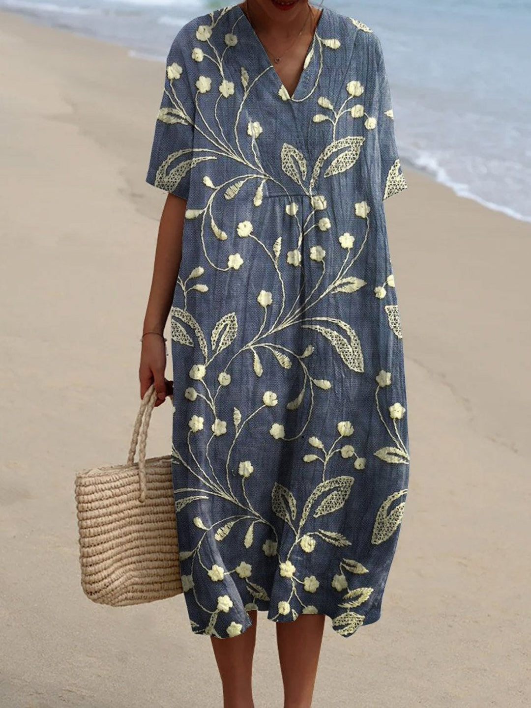 Anita | Midnight Leaf Dress