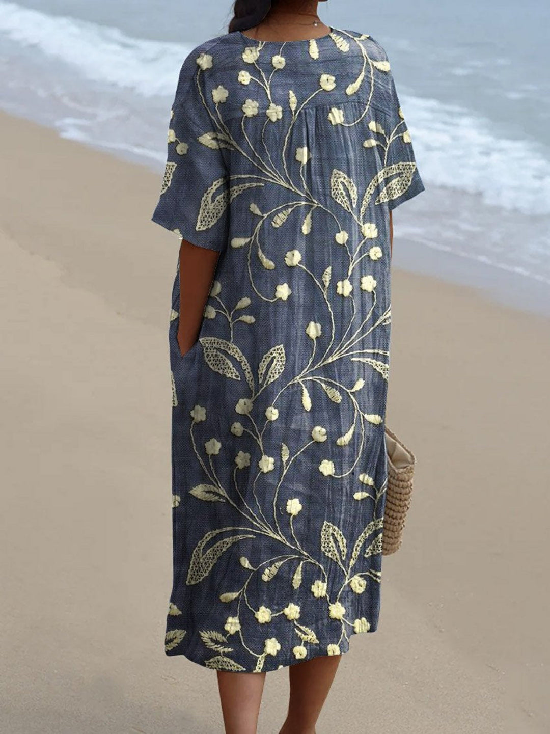 Anita | Midnight Leaf Dress