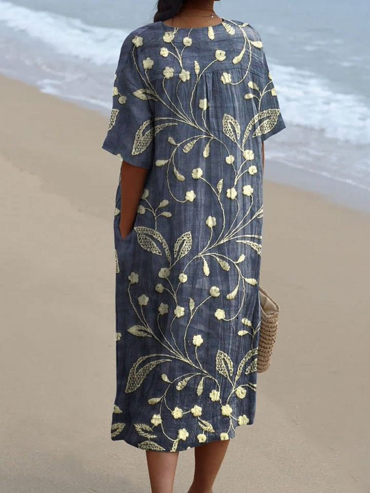 Anita | Midnight Leaf Dress