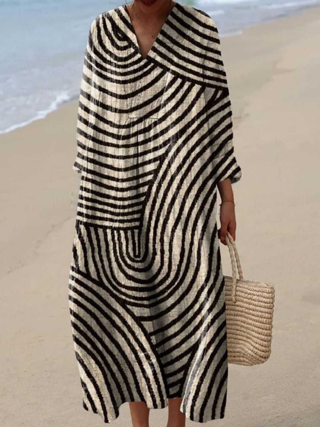 Linda | Optische streepjurk