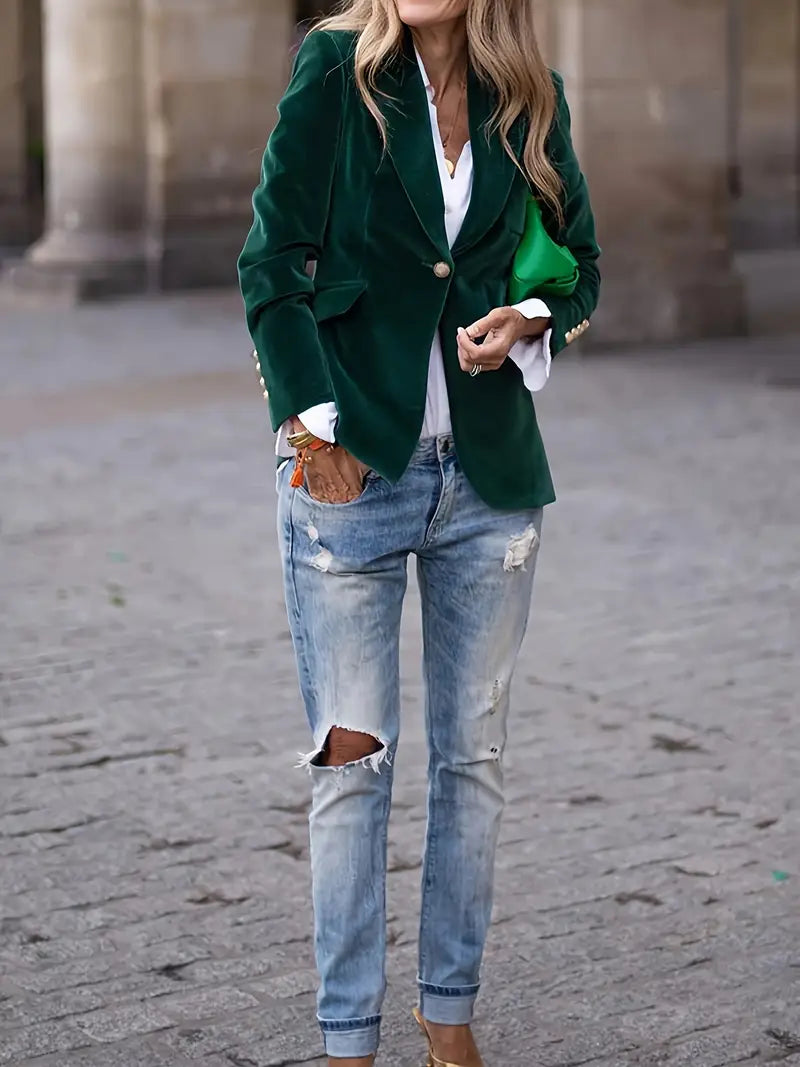 Sienna | Elegante velvet blazer