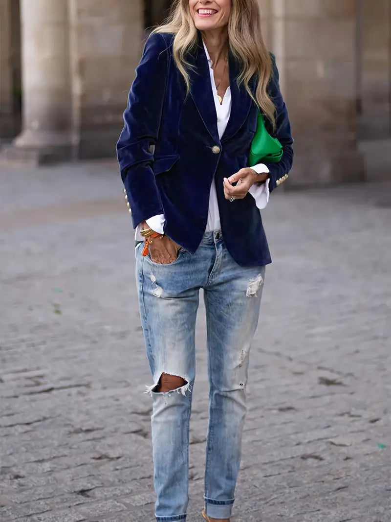 Sienna | Elegante velvet blazer
