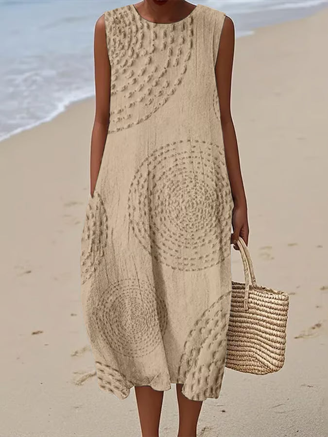 Chantal | Maxi-jurk met structuurpatroon