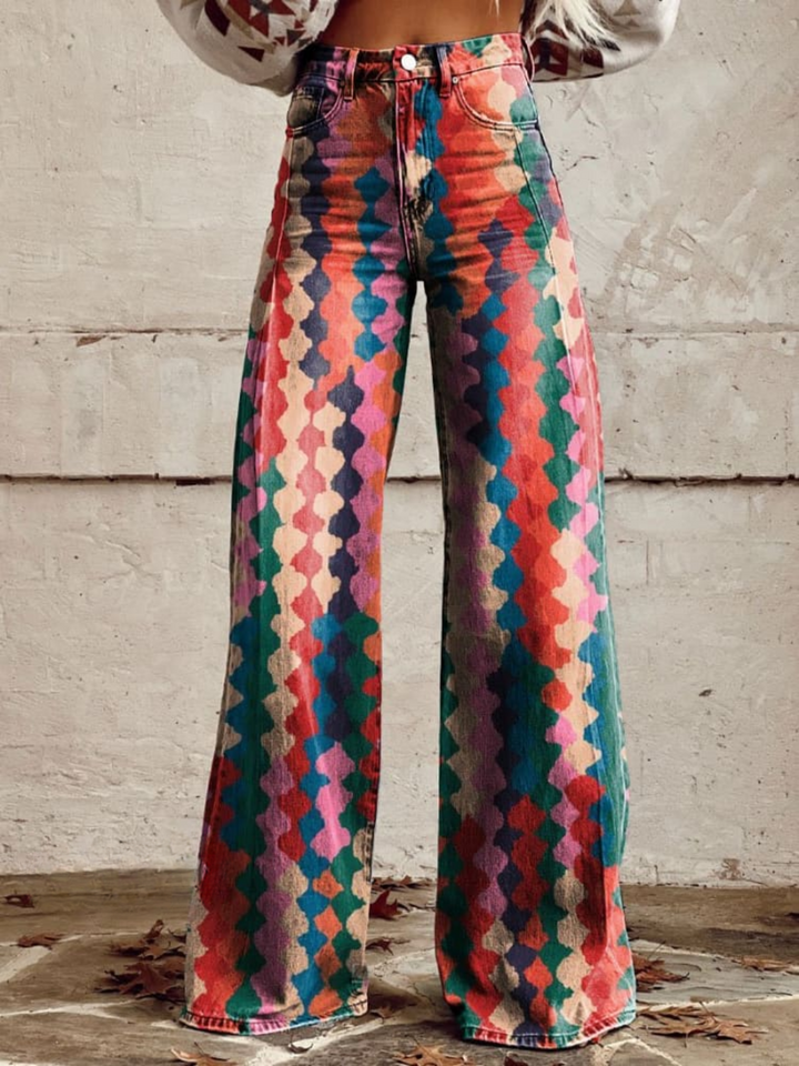 AMÉLIE | Bohemian Wijde Broek Elegant en Comfortabel