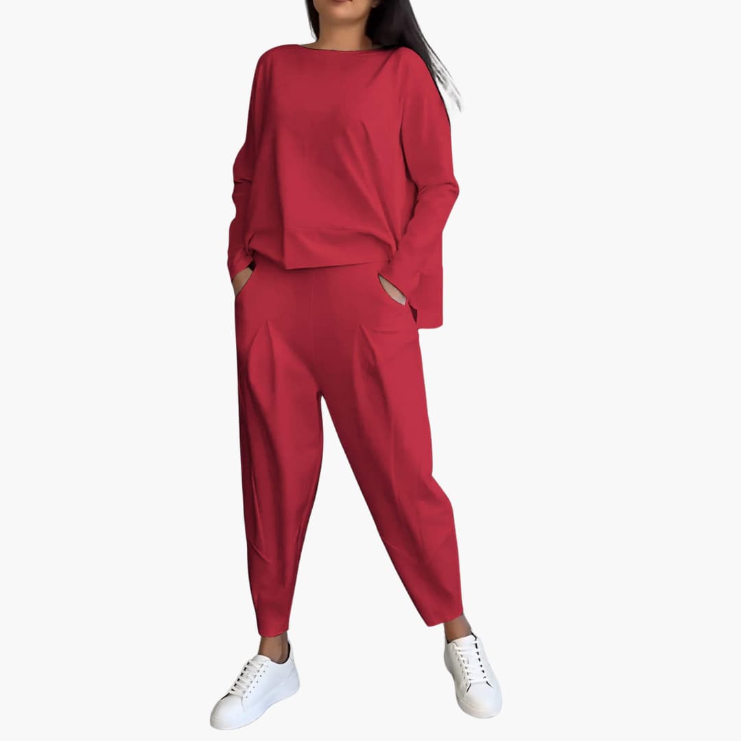 Senna | Comfortabele tweedelig set met ronde hals