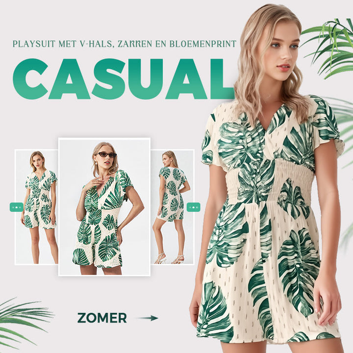 🔥Casual Bloemen Polka Dot Pocket Rompers