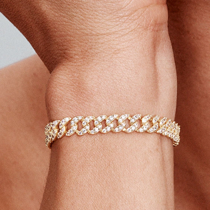 Cubaanse Moissaniet Armband in 18k Goud