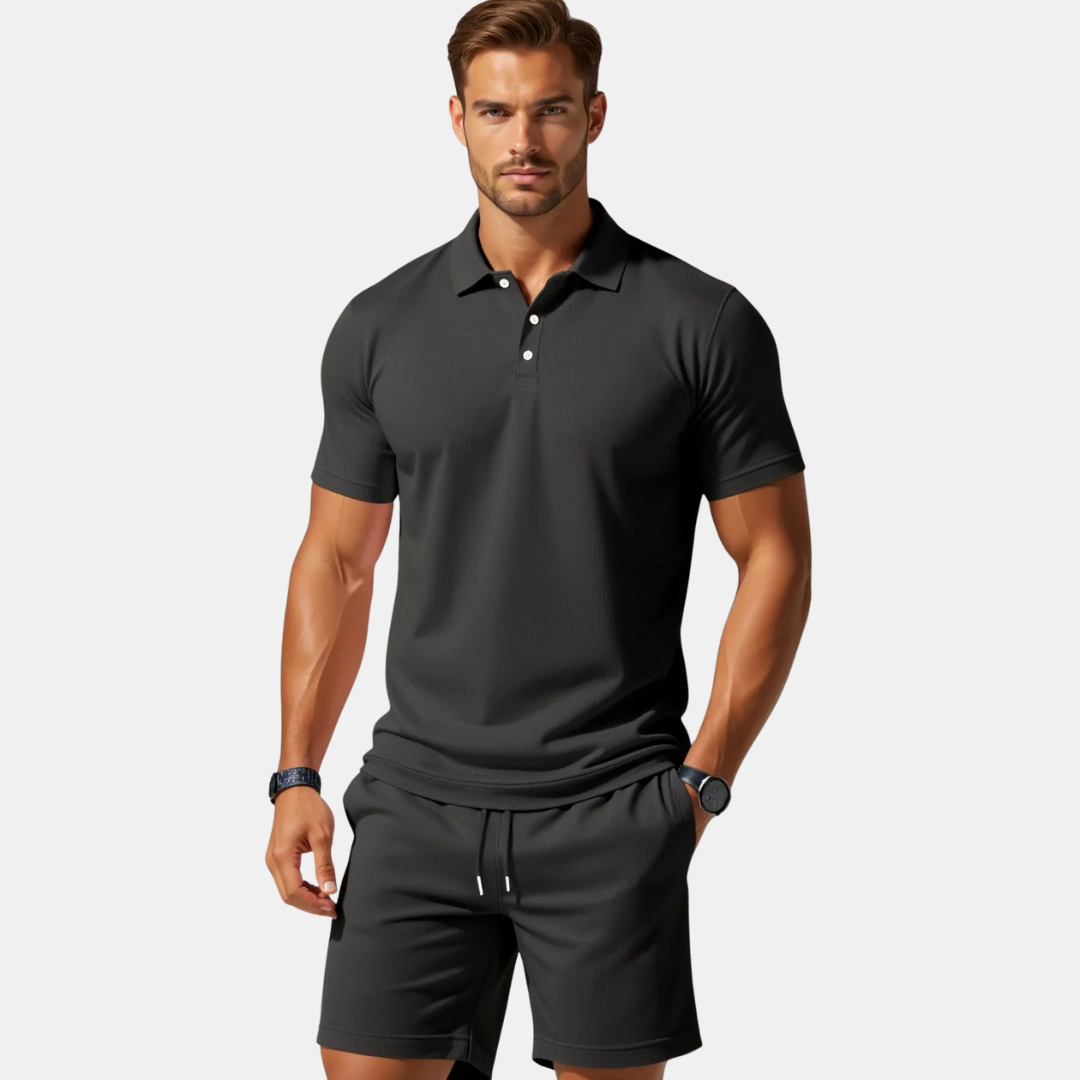 Kaden® | Heren Polo- en Shortsset