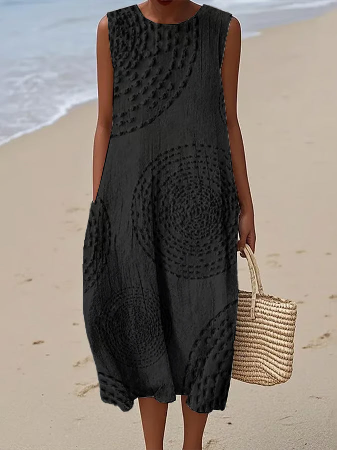 Chantal | Maxi-jurk met structuurpatroon
