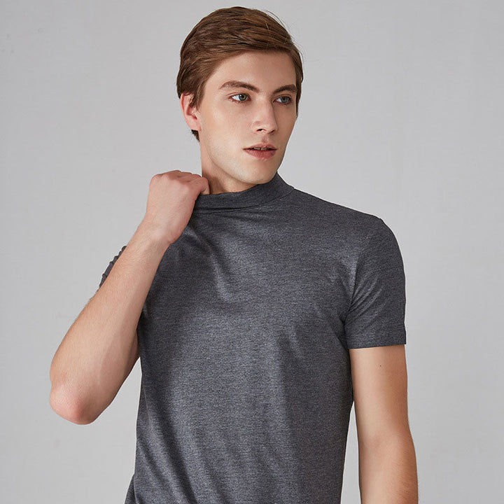 Dick | Heren slim-fit T-shirt met hoge hals