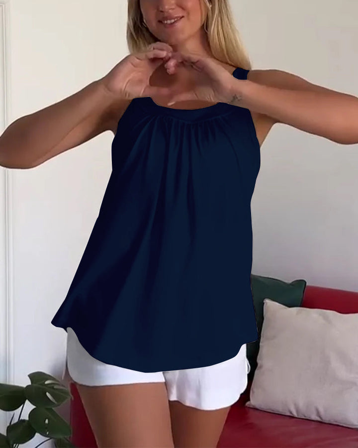 Veerle | Strapless geplooide effen tanktop