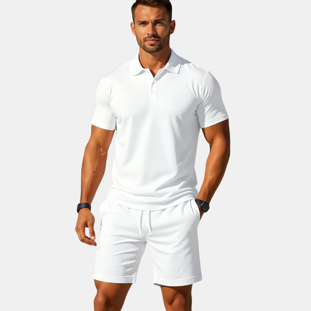 Kaden® | Heren Polo- en Shortsset