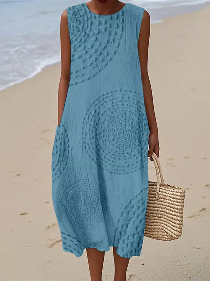 Chantal | Maxi-jurk met structuurpatroon