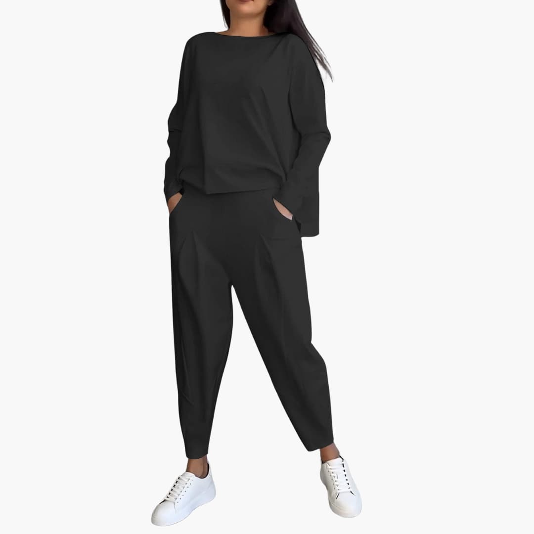 Senna | Comfortabele tweedelig set met ronde hals