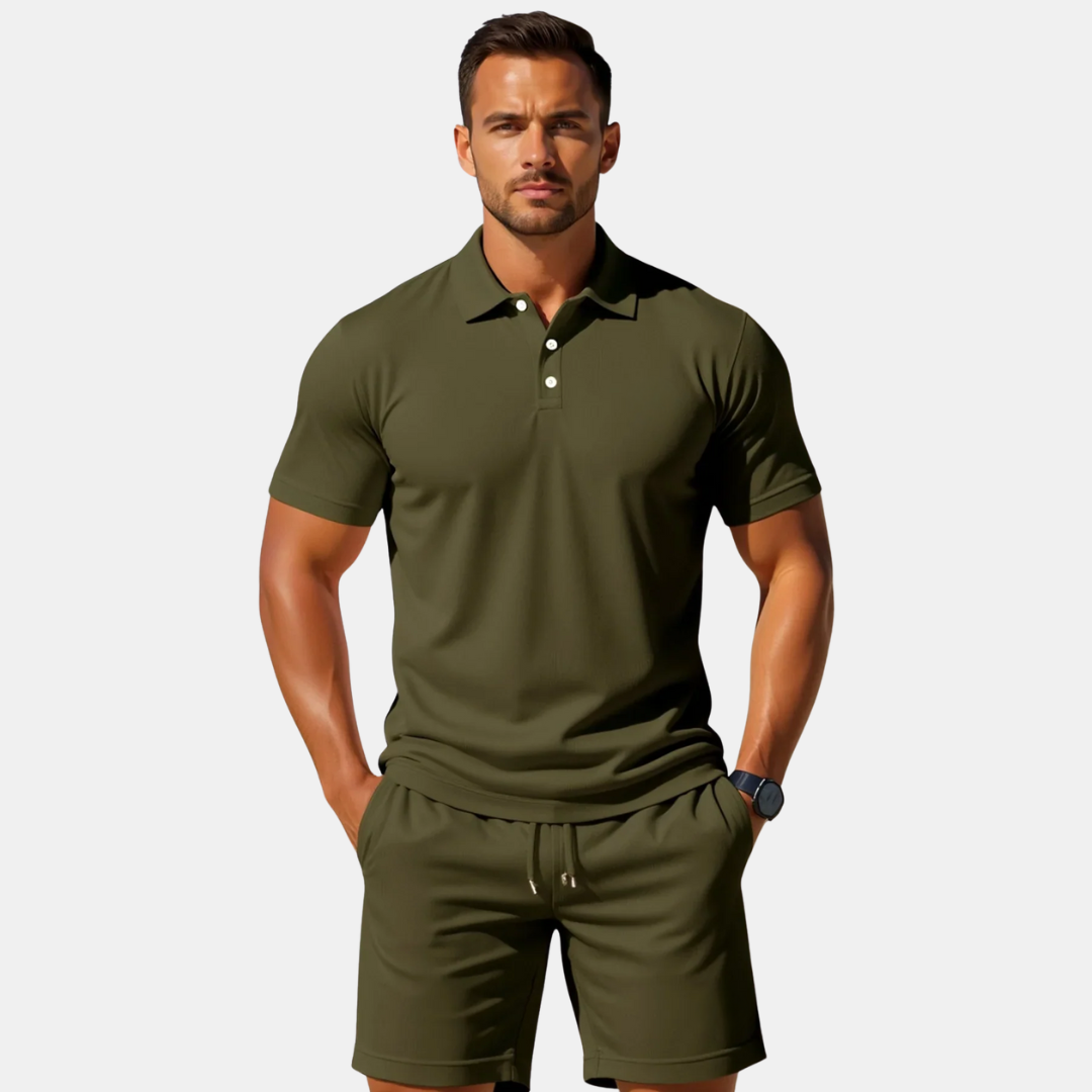 Kaden® | Heren Polo- en Shortsset