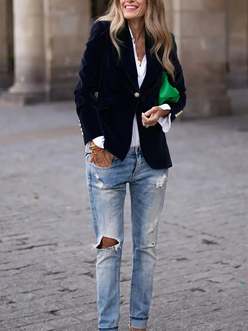 Sienna | Elegante velvet blazer