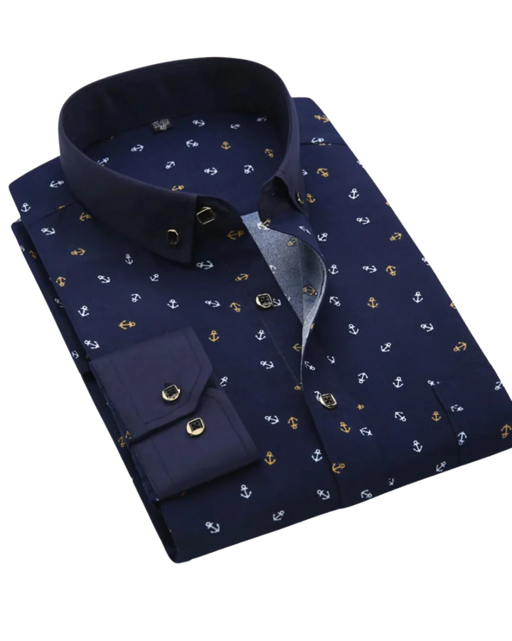 Klaas | Overhemd met nautische print