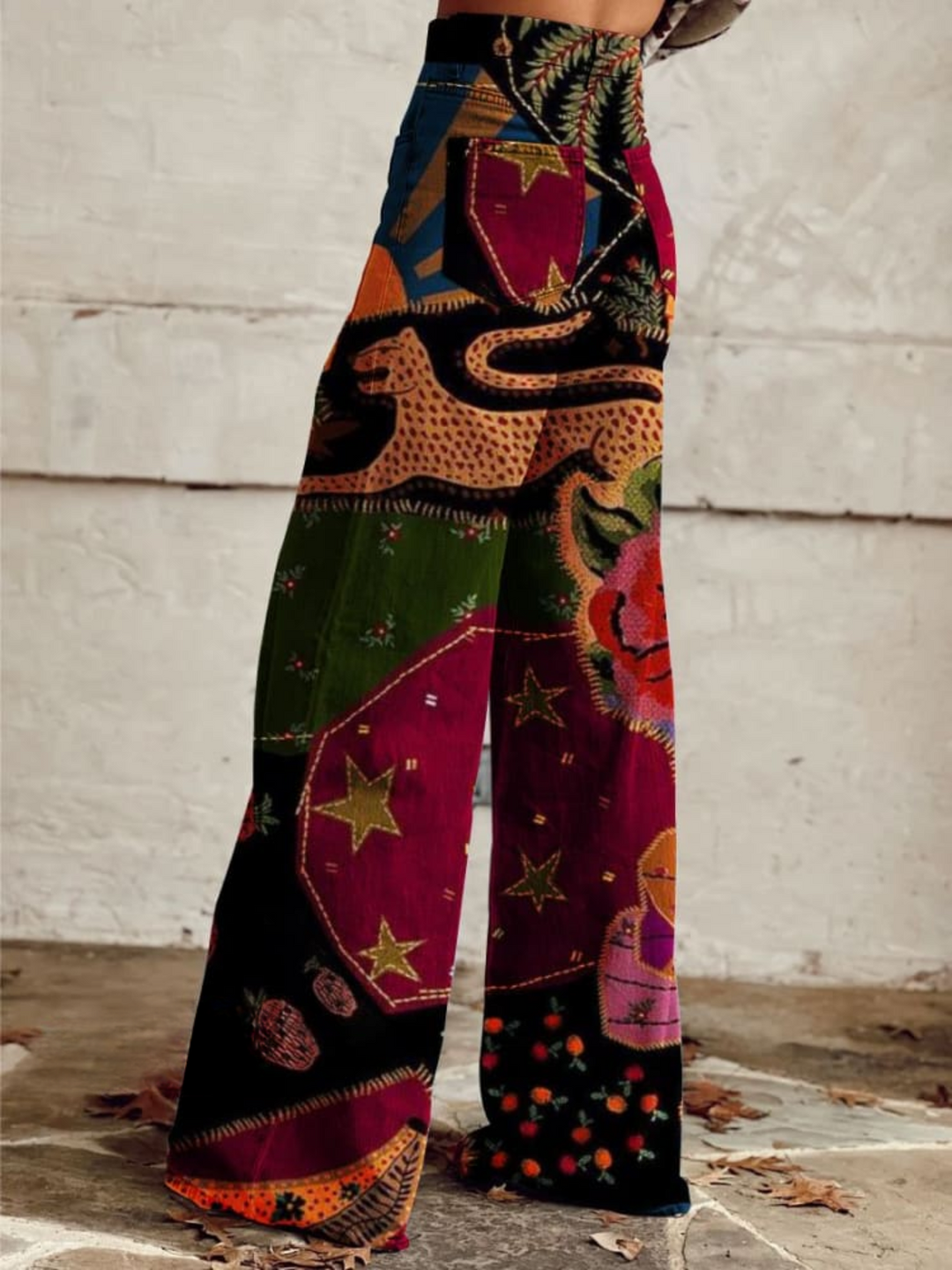 JULÉNA | Boho Vintage Broek Elegant en Comfortabel