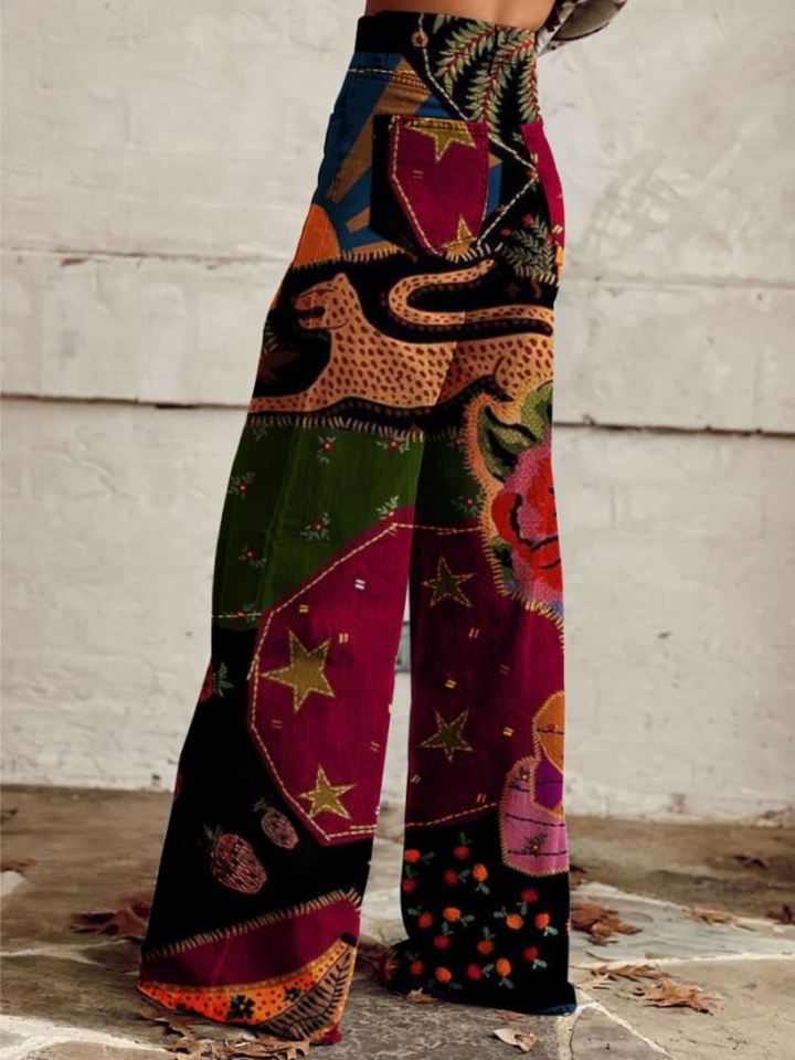 JULÉNA | Boho Vintage Broek Elegant en Comfortabel