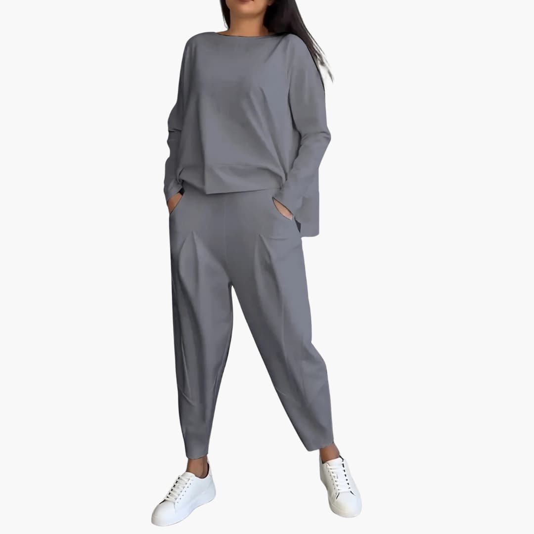 Senna | Comfortabele tweedelig set met ronde hals