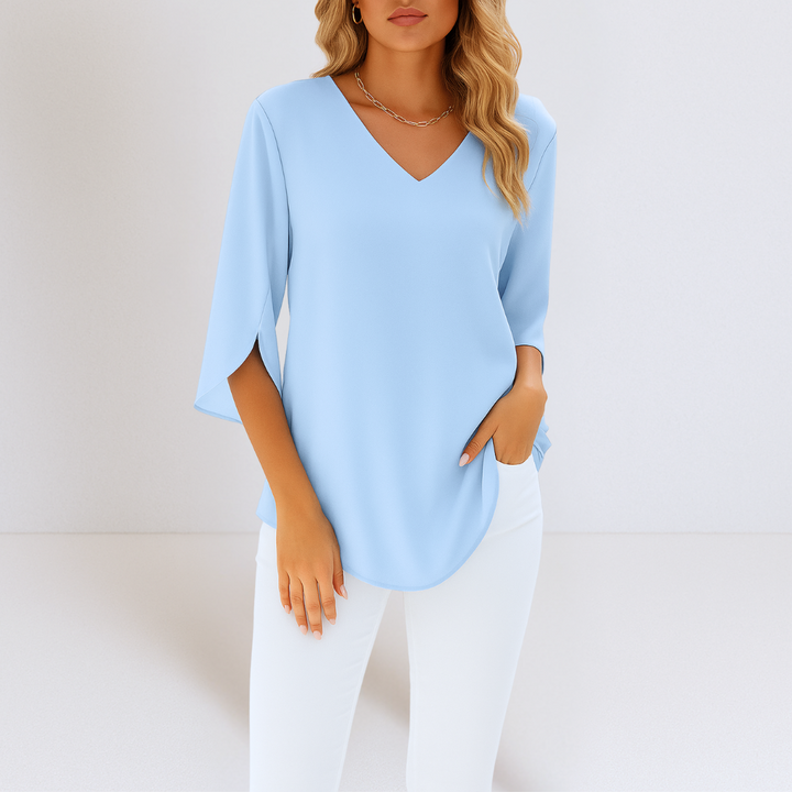 Simone | Elegante lange mouwen blouse