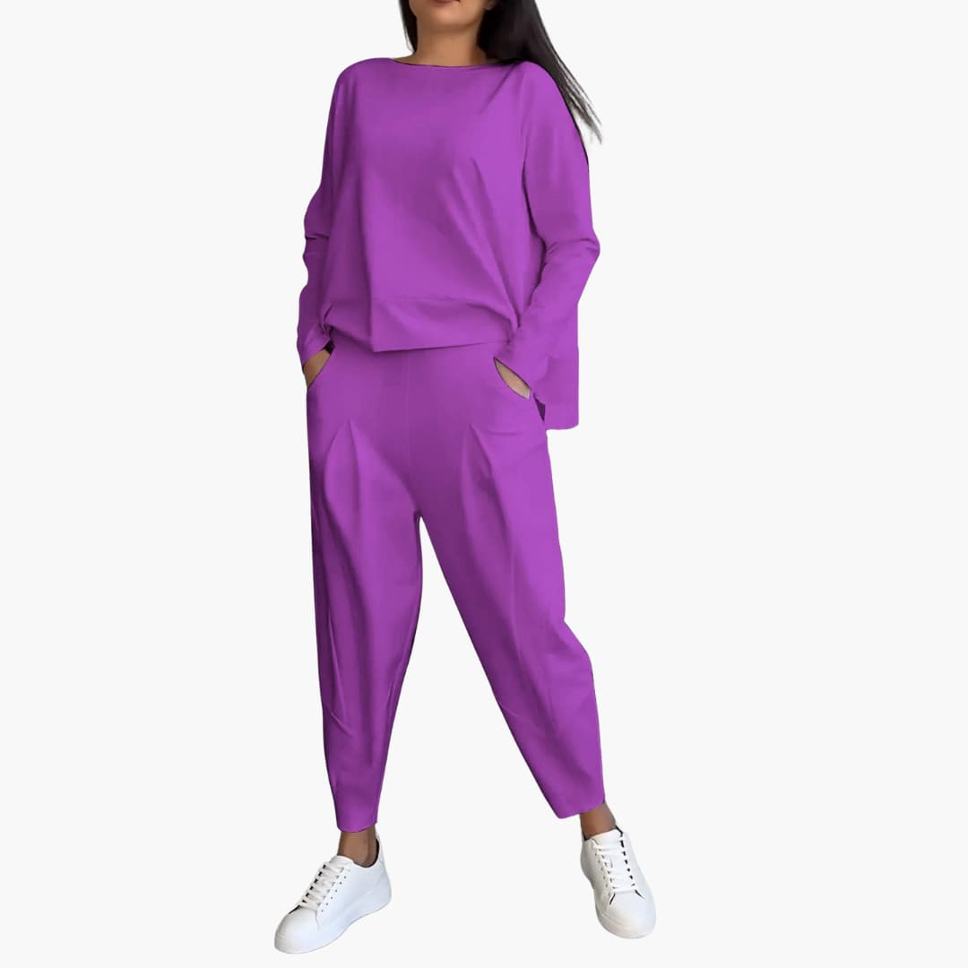 Senna | Comfortabele tweedelig set met ronde hals