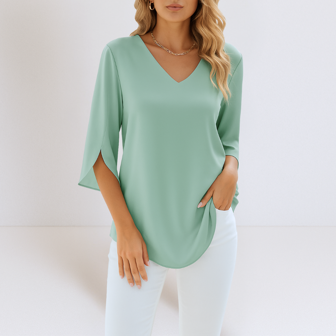 Simone | Elegante lange mouwen blouse