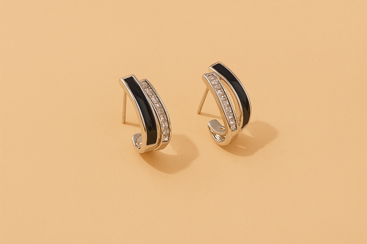 Elegante dubbele laag C-vormige gouden oorbellen