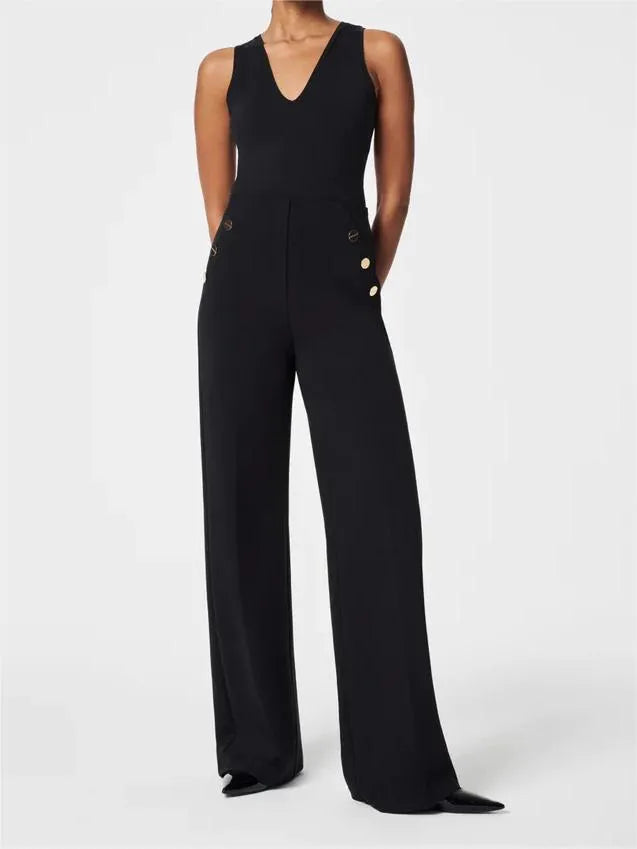 💕Broek met brede pijpen met buikcontrole en knoop