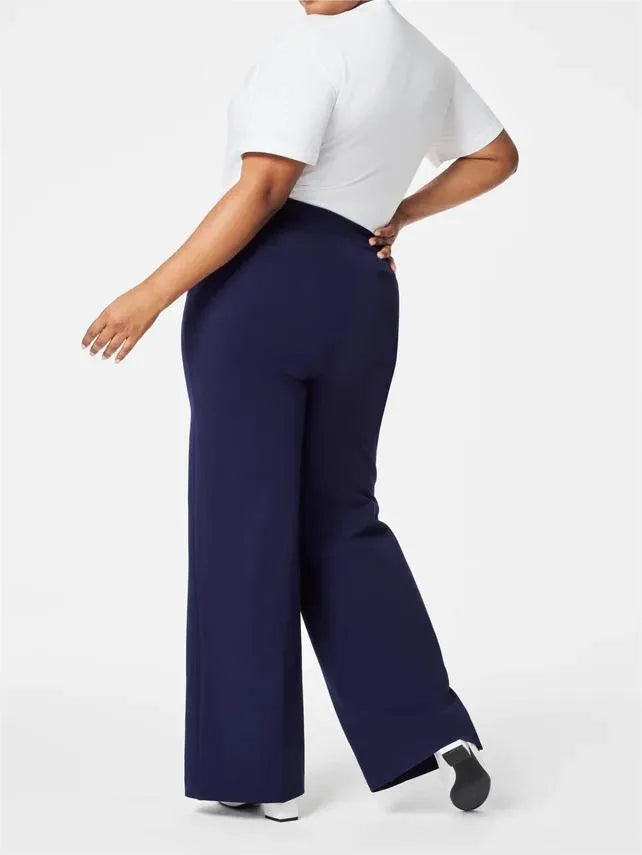 💕Broek met brede pijpen met buikcontrole en knoop