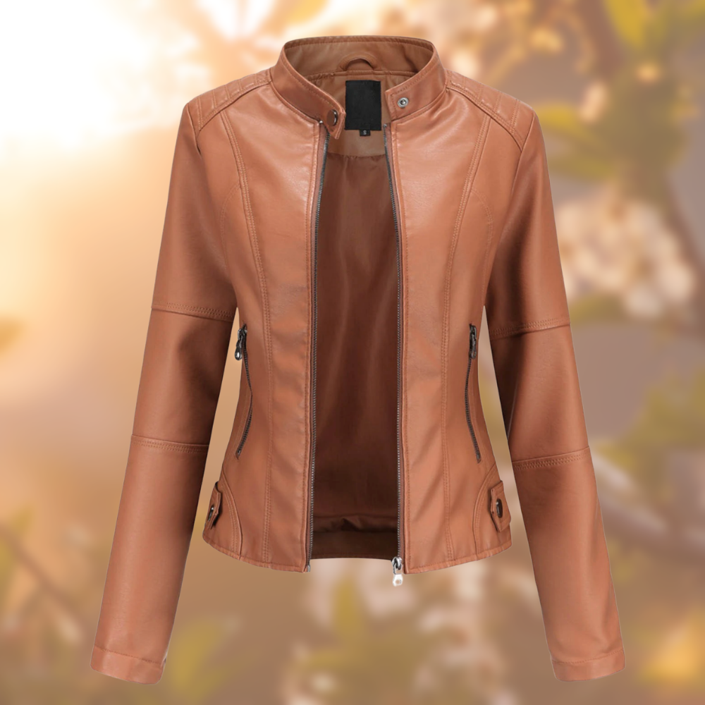 Bregje | Modern leren jas