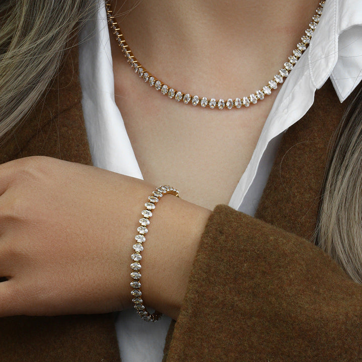 Wisteria diamanten tenniscollier