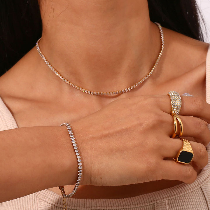 Wisteria diamanten tenniscollier
