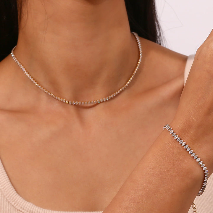 Wisteria diamanten tenniscollier