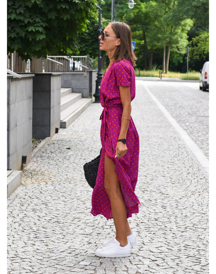 Claire | Elegante Wikkeljurk met Bloemenprint