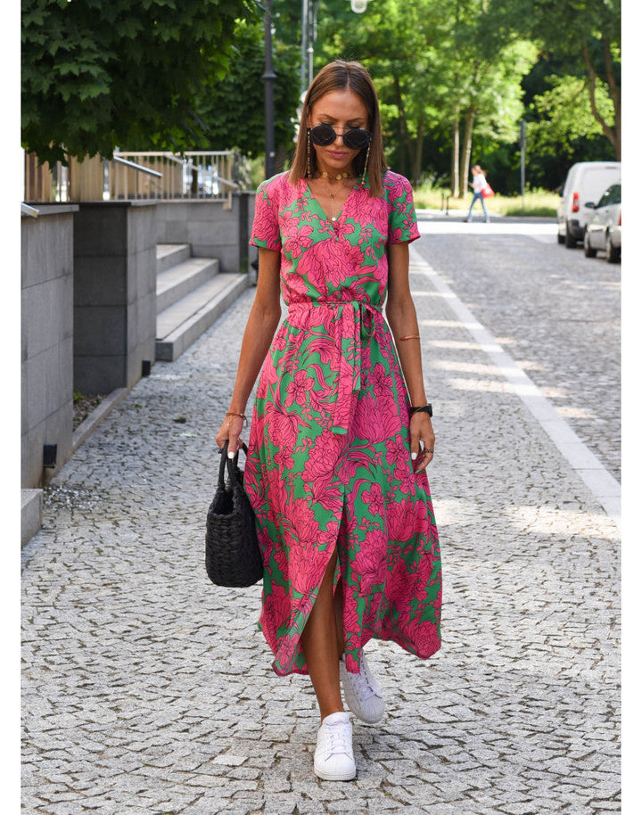 Claire | Elegante Wikkeljurk met Bloemenprint