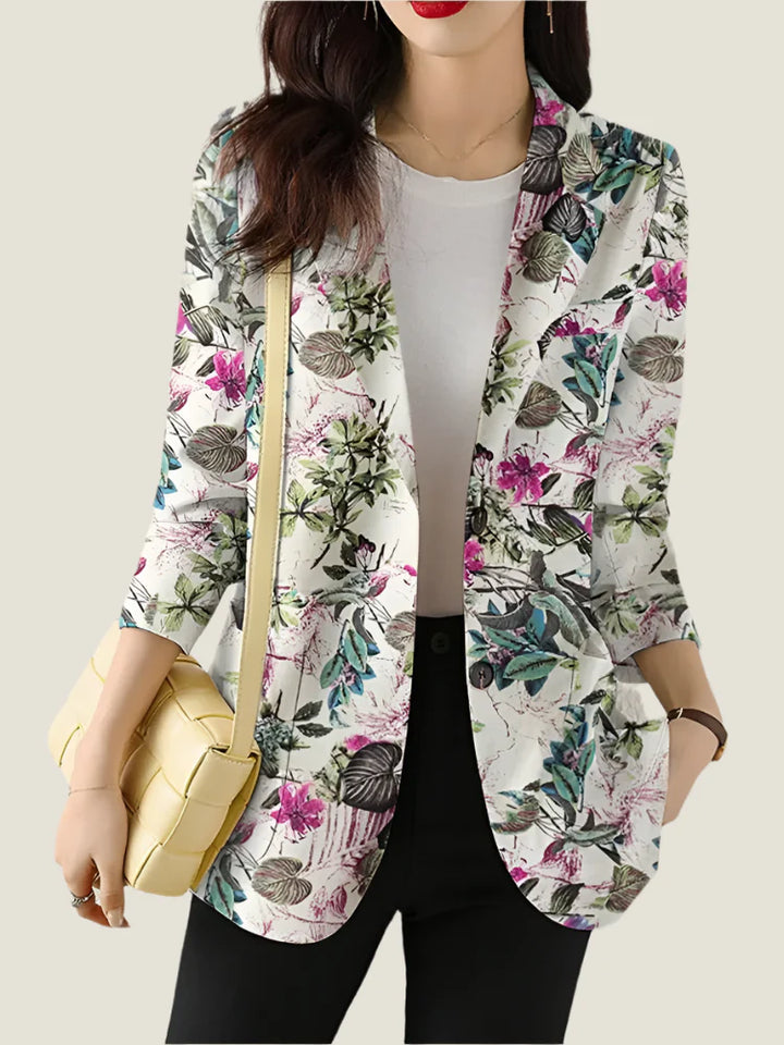 Amina | Chique blazer met bloemenprint