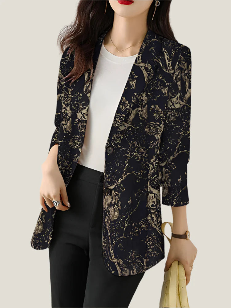 Amina | Chique blazer met bloemenprint
