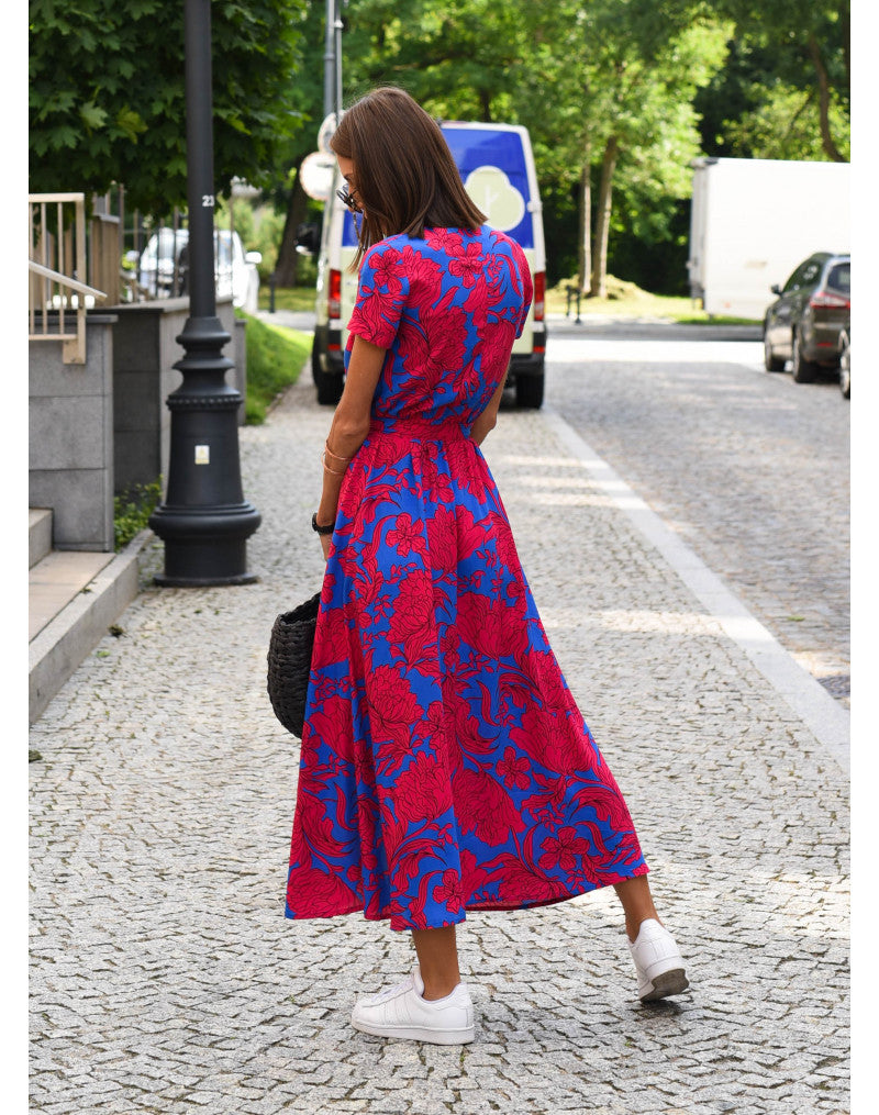Claire | Elegante Wikkeljurk met Bloemenprint