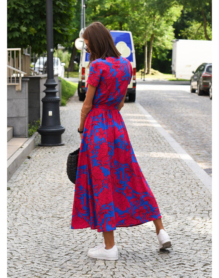 Claire | Elegante Wikkeljurk met Bloemenprint