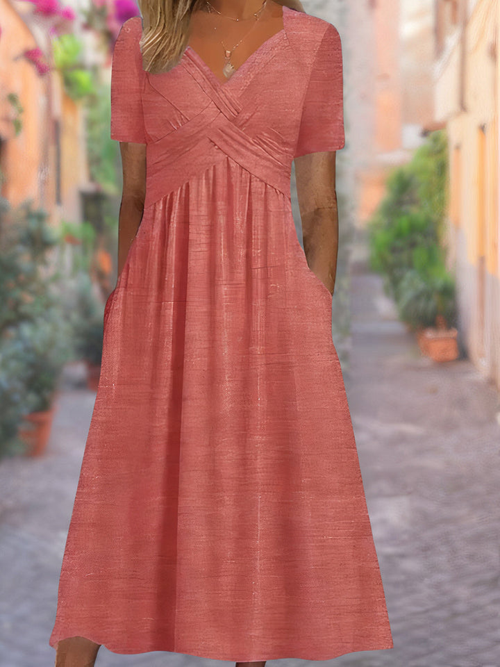 Sylvia | Comfortabele jurk met V-hals