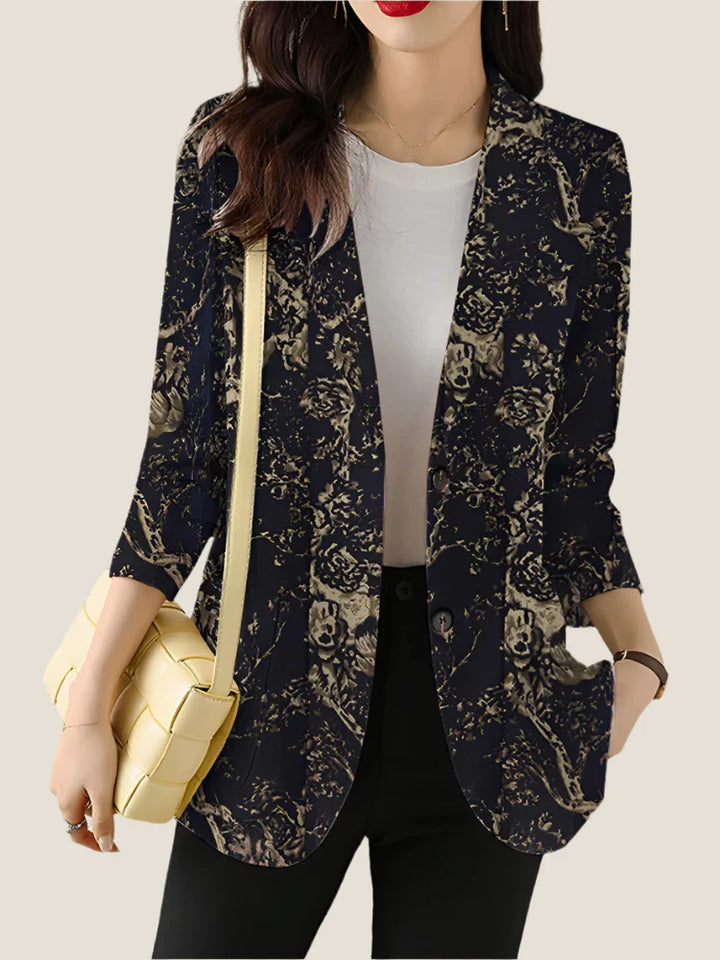 Amina | Chique blazer met bloemenprint