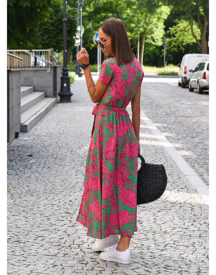 Claire | Elegante Wikkeljurk met Bloemenprint