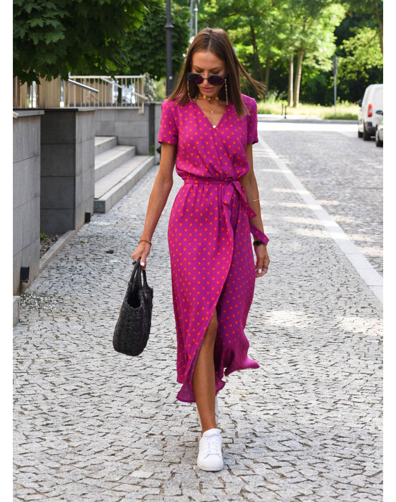 Claire | Elegante Wikkeljurk met Bloemenprint