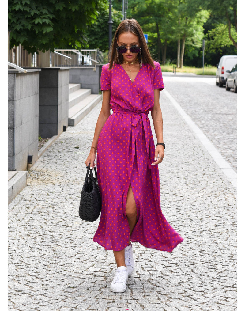 Claire | Elegante Wikkeljurk met Bloemenprint